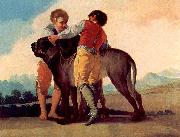 Francisco de Goya Knaben mit Bluthunden France oil painting artist